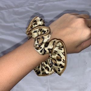 Leopard print scrunchie
